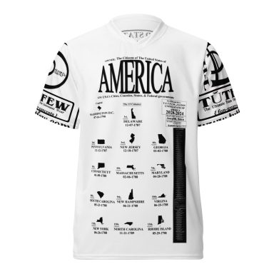 The D Dreams Inc T.U.T.F.E.W./Nation/USA/Color Collar/ 2020-2024/ (Black on white-Front)