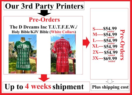 The D Dreams Inc TUTFEW/Holy Bible (KJV) White Collars.